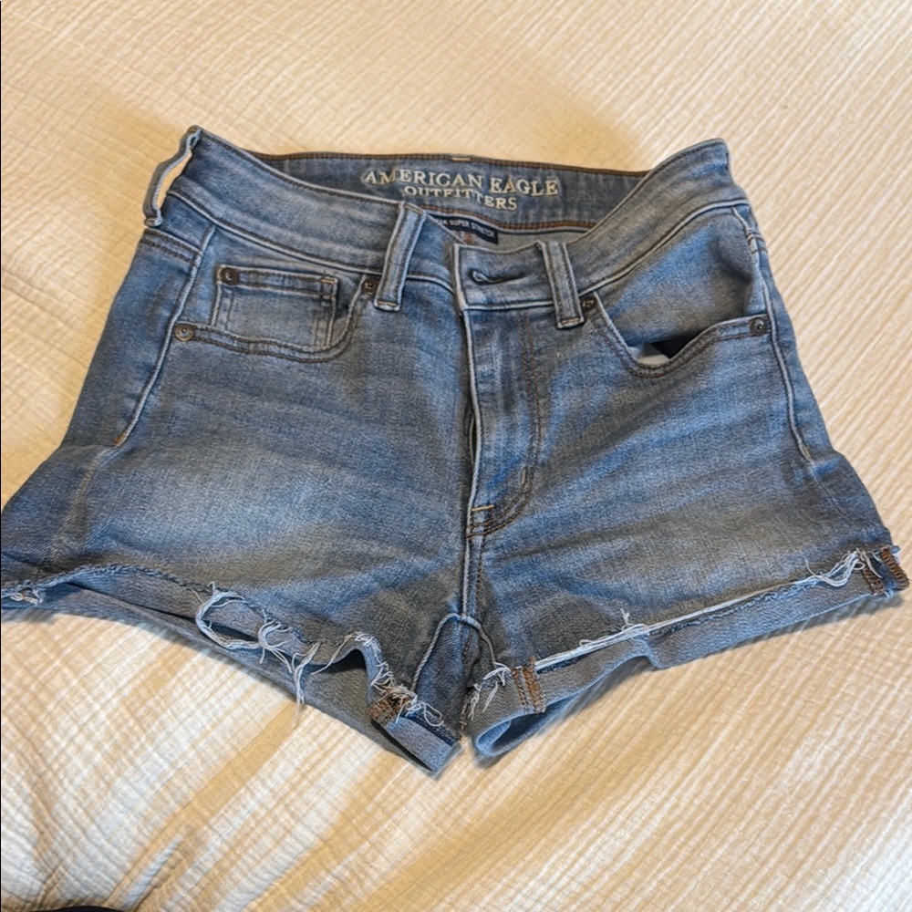 American Eagle Outfitters Blue Jean Shorts High-Waisted